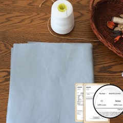 Simple&Opulence 100% Pure Linen Fabric 78″ Wide, Dusty Blue, By The Yard