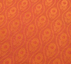 Sushila Vintage Pink & Mustard Scrap Saree Pure Silk Woven Soft Sari Fabric