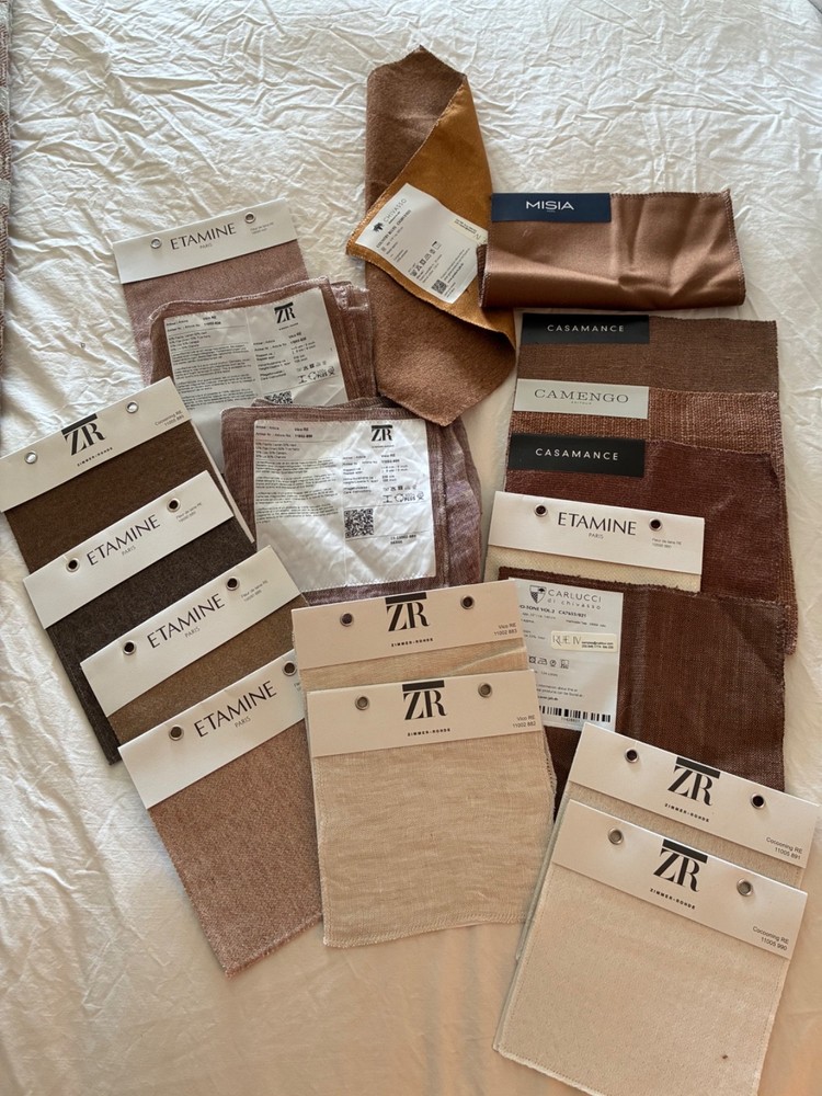 zimmer rohde etamine casamance upholstery fabric samples lot of 18 new