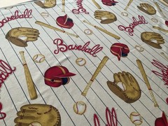 Fabric Baseball 44”x 36”By Cranston print work 378