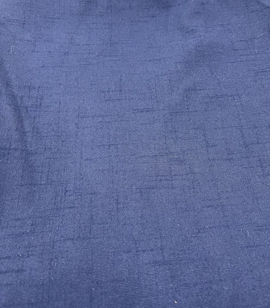 Vintage Blue Polyester Cotton Blend Fabric 3 yards 58″ Wide Textured Linen Feel