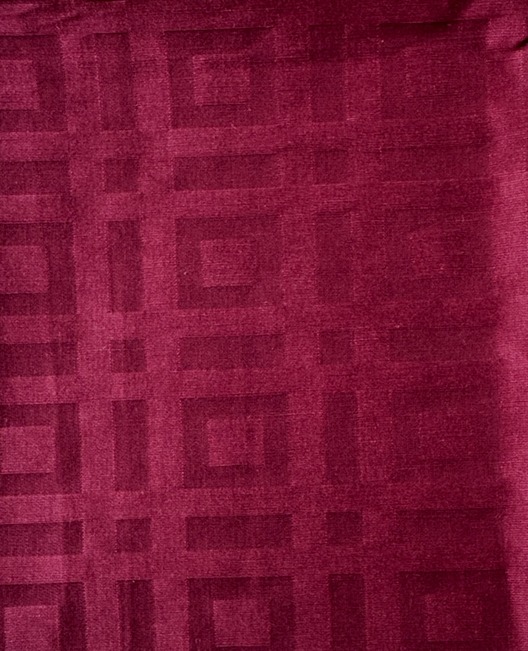 Groundworks Stewart Weave Ruby Designer Fabric Remnant 24″x24″