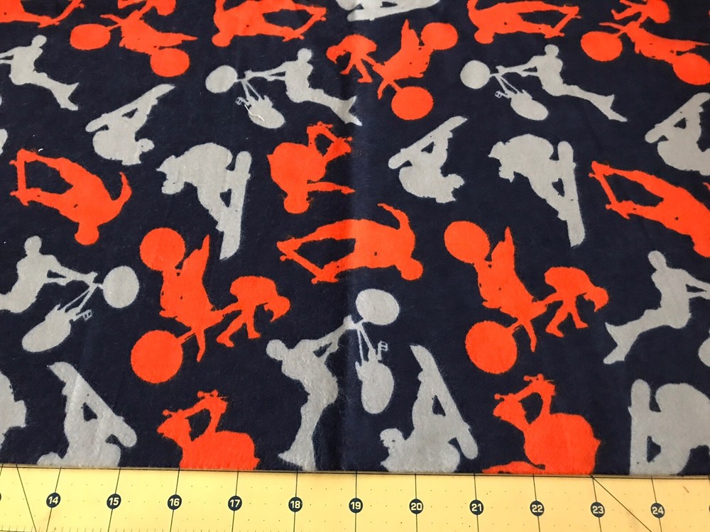 Biking Surfing Skating Flannel Fabric Sold By The Yard #1923