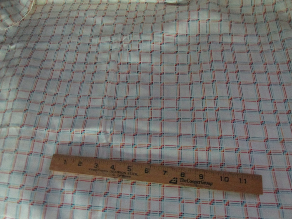 3 yards x 56″ Quilt Fabric Crantson Prints Beige Red Yellow blue squares dots