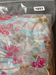 Fabric Lot 3 Yards 31 Inches 64 W Floral Sheer Stretch Knit Lingerie Dress