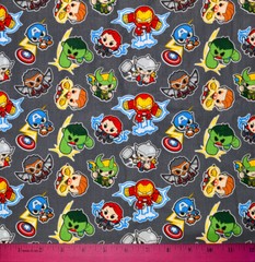 Marvel Avengers Fabric – HALF YARD 100% Cotton Quilting Hulk Thor Falcon Kawaii