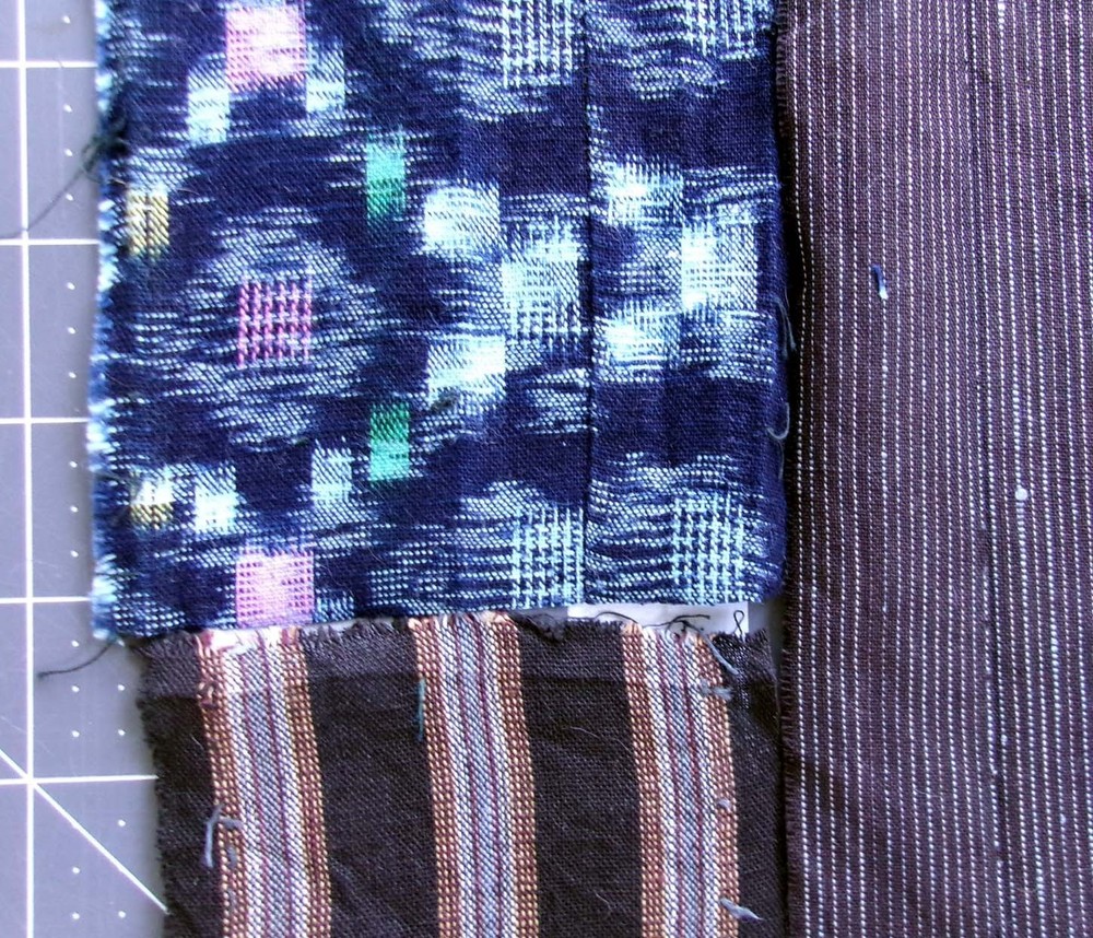 Kimono Fabric Remnants Lot Kasuri Cotton Japanese Crafts Sashiko Boro Scrap