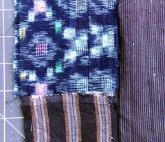 Kimono Fabric Remnants Lot Kasuri Cotton Japanese Crafts Sashiko Boro Scrap