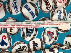 Vintage 2000 MLB Baseball Balls Team Logo Fabric BTHY OOP