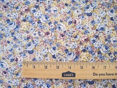 4.25 Yards Antique Color Symphony Floral Fabric Quilt Gate 035 Blue Brown Purple