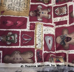 VTG Dianna Marcum’s “Grandma’s Gingerbread Pre Quilted Double Sided BTHY