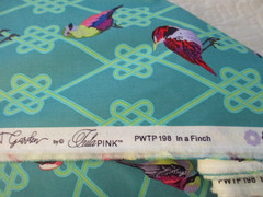 Tula Pink Cotton Fabric 1 Fat Quarter Moon Garden In a Finch 18″ x 21