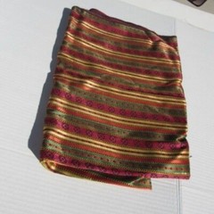 Satin Silky Multi Colored Striped Fabric for Sewing Costume Sewing Craft