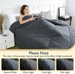100% Cotton Filled Comforter, Premium Upgraded Cotton Bed Quilt Suitable for All
