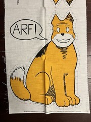 1982 ” Annie’s dog Sandy Stuffable” Crafting Sewing Fabric Panel 20” Dog