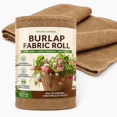 Burlap Fabric Roll – Garden Burlap Fabric Roll 40″ X 13 Feet Natural Burlap Mate