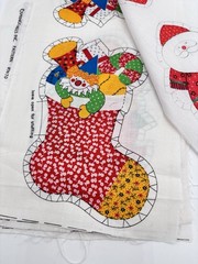 1970’s Spring Mills Christmas Ornaments 38 Sew/Stuff Fabric Panels Googly Eyes