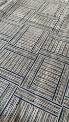 Brook Perdigon Caravan Hand-Blocked Linen Fabric in Indigo Blue, 3 Yds, New