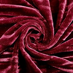 Pauline BURGUNDY Wrinkled Polyester Crushed Stretch Velvet Fabric by the Yard f