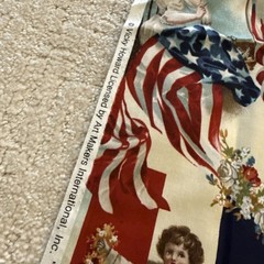 Vintage Patriotic Fabric Vicky Howard By Art Makers “Victorian America” D#11173