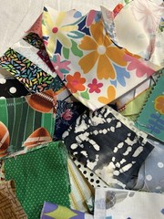 Fabric Scraps For Quilting 1 Lb Cotton Multi Assorted Size N Color Bag C