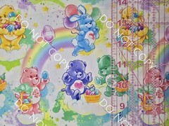 Custom Cotton Woven Fabric Bears 80s Cartoon Easter By The 1/4 Yard 9×56