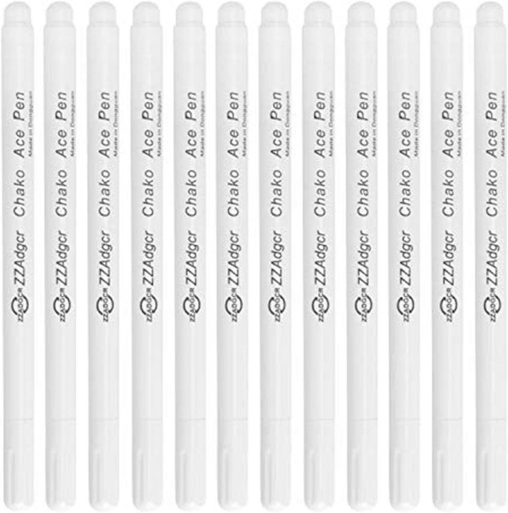 12Pcs White Color Heat Erasable Fabric 1 Count (Pack of 12), 12Pcs,