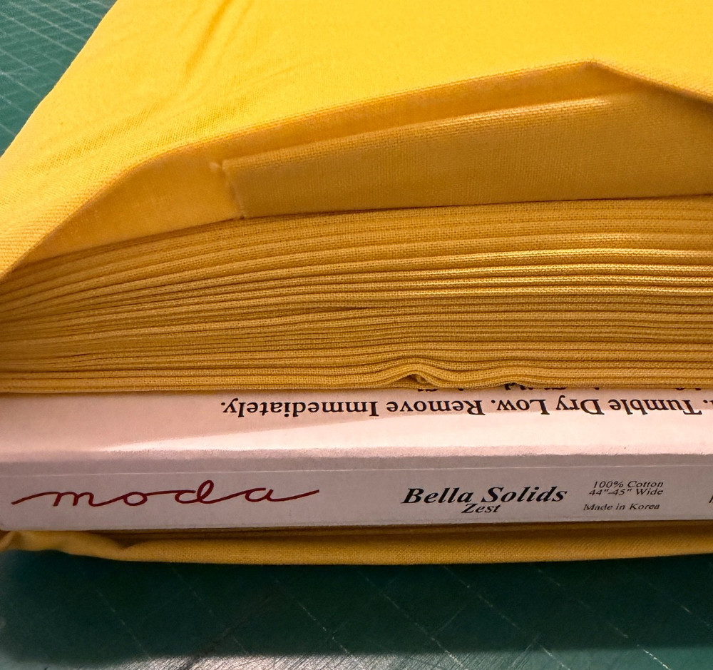 MODA Bella Solid 100% USA cotton fabric by the yard ZEST YELLOW (dull) 9900 484