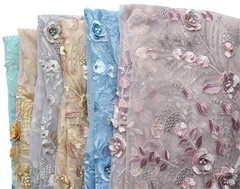 SanVera17 African Lace Fabric (Blue) 5 Yards