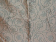 Highland Court “Embroidered Floral” 100% silk fabric remnants, various colors
