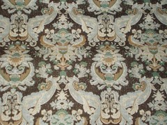 1.5 Yards PAISLEY Multicolor on Brown Print 100% Cotton Quilt Fabric by PIECE