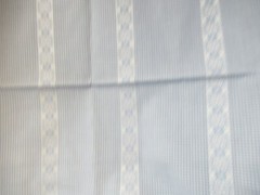 Light Blue and White Gingham W/RIBBON LOOK STRIPE Cotton Fabric VT 1Y12″X43″