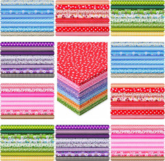 40 Pcs 20 X 20 Inch Cotton Fabric Bundle Square Quilting Patchwork, Cotton Fat Q