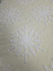 Sherpa Debossed Snowflake Cream Yellow Fabric By The Yard Super Soft Unique