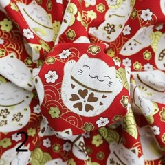 100*150cm DIY Japanese Kimono Cotton Fabric Retro Cloth Fortune Cat Dog Material