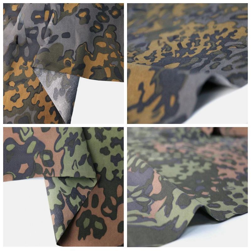 500D Nylon Oxford Oak Leaf Pattern Autumn Winter Camouflage Tactical Fabric
