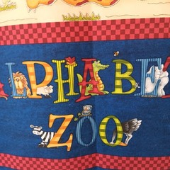 Henry Glass Whole Country Caboodle “Alphabet Zoo” Cotton Panel 43″ x 23″