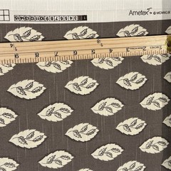 Ametex DUPONT TEFLON UP 1999 Fabric 10 Yards Upholstery Brown With Leaves