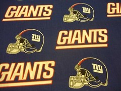 NEW YORK GIANTS NFL 100% COTTON REMNANT PIECE BRAND NEW DESIGN “GO GIANTS”