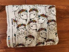 3 Yards 100% Cotton JoAnne’s Llamas in Flower Crowns Print Flannel – 1 PIECE!