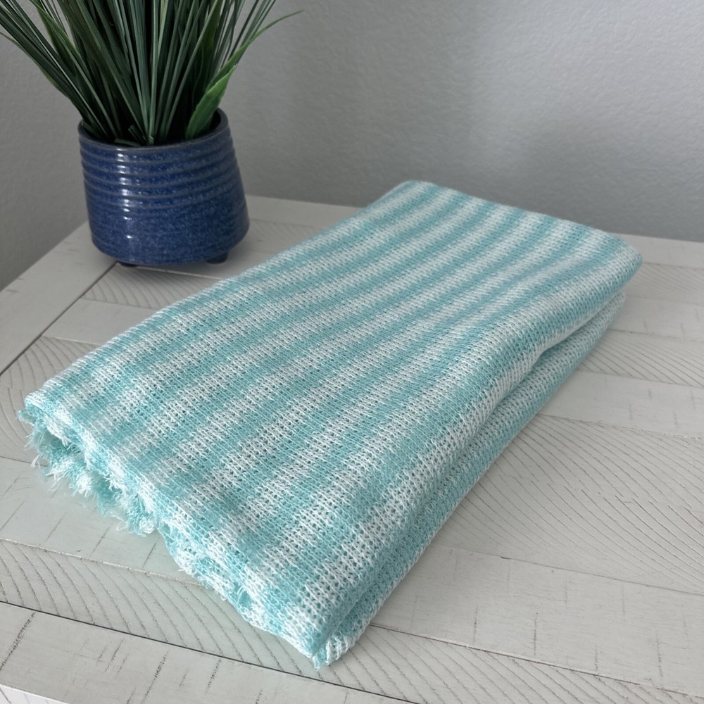2 YARDS & 63″ Wide, Knitted Blue White Lightweight Stretch Quality Woven Fabric
