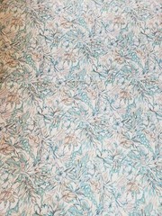 Decorator Fabric, Vibtage Floral Hibiscus Iris Lily 80s 66×66 Inches