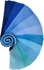 Jelly Roll Fabric – 10 Assorted Solid Colors, 100% Cotton, 40 Pre-Cut Strips (2.
