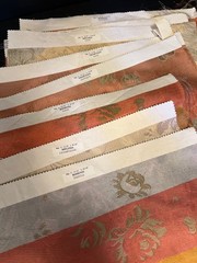 10 Floral silk fabric samples elegant designs High quality