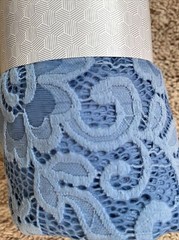 Stone harbor Blue floral 2 Yard Net Fabric Cut NEW