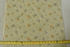 By 1/2 Yd, Vintage, Olive Gold & Lavender Floral Cotton, Classic Cottons, B1581
