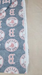 Boston Red Sox ~ Logo Pattern MLB Cotton Fabric 1/4 Yard 9” X 56”