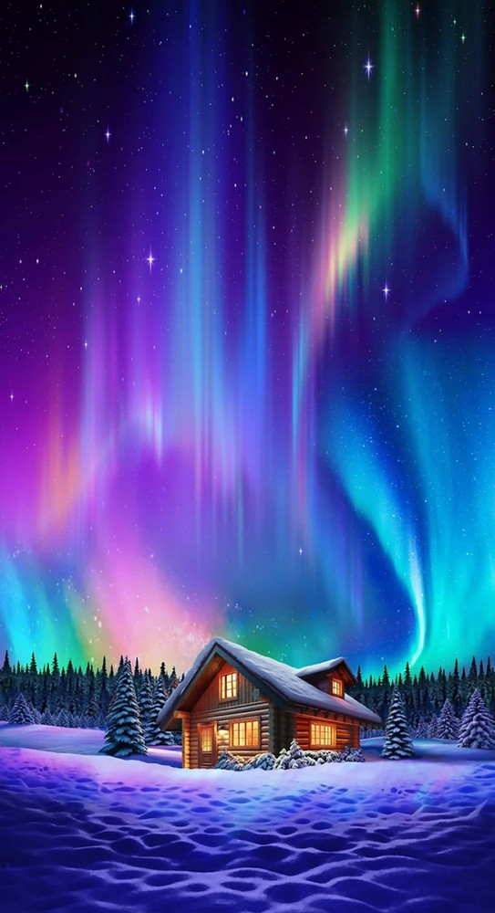 Multi Northern Light Cabin Panel 24in Timeless Treasures 44 Inches Wide