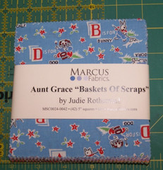 Aunt Grace Marcus Bros 5″ Inch Charm Pack 5×5″ Basket Of Scraps 42 Pcs Fabric