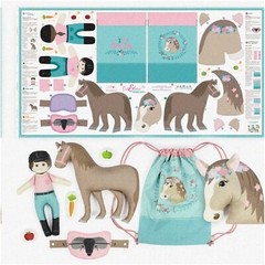 Horse-themed Fabric Sewing Kit with 8 Patterns